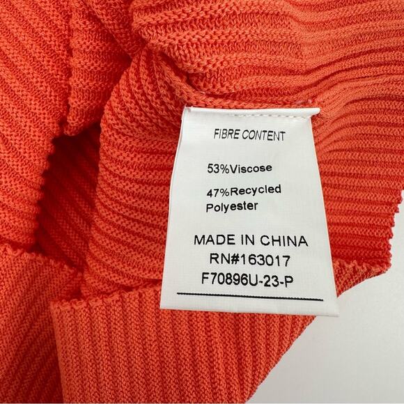Princess Polly Denham One Shoulder Rib Knit Tank Top in orange Size US 4 - Picture 6 of 10
